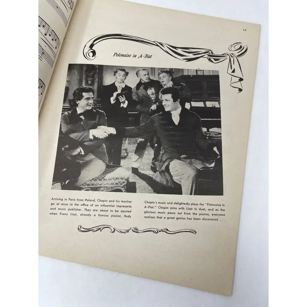 1945 Vintage Souvenir Album of Piano Music by Frederic Chopin Song Book‎
